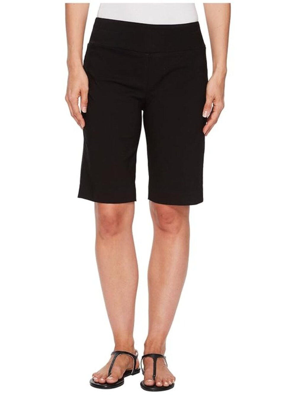 Tribal Black Bermuda Shorts Size 10 Pull-On Stretch Minimalist Capsule EUC